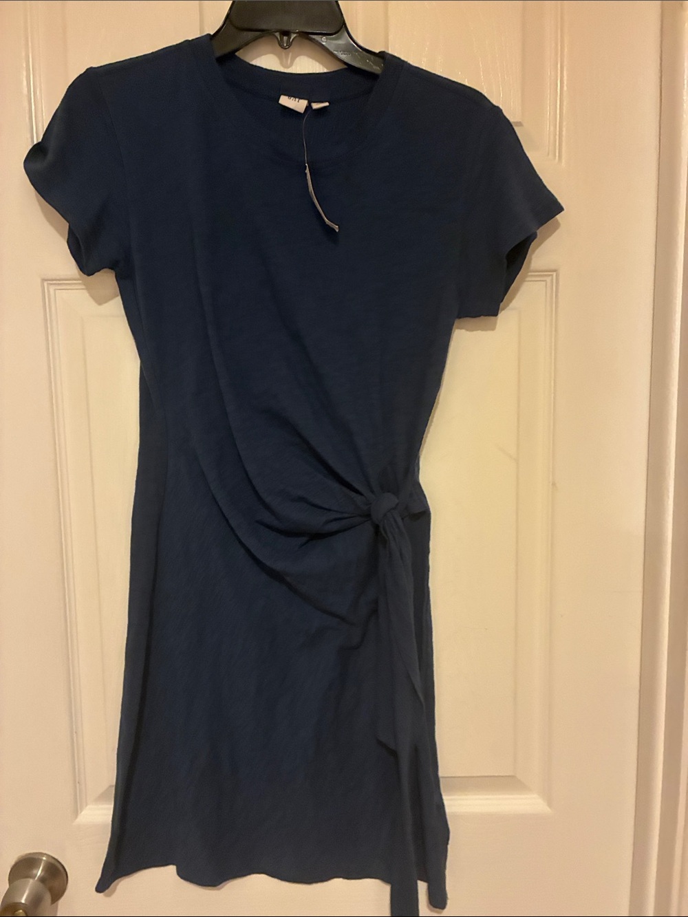 Knot-Waist Navy Short Sleeve Dress Gap brand